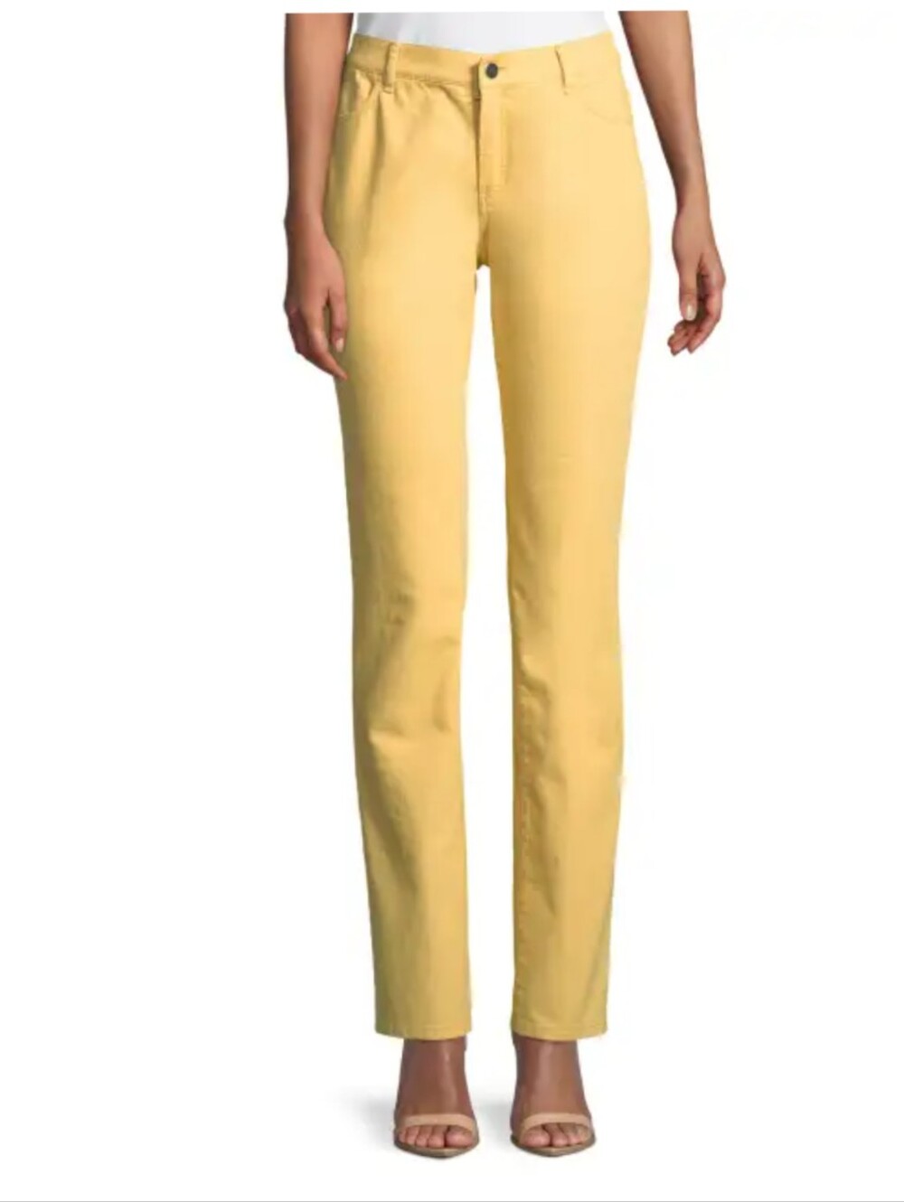 NEW Lafayette 148 Thompson Slim Pant In Sienna Yellow